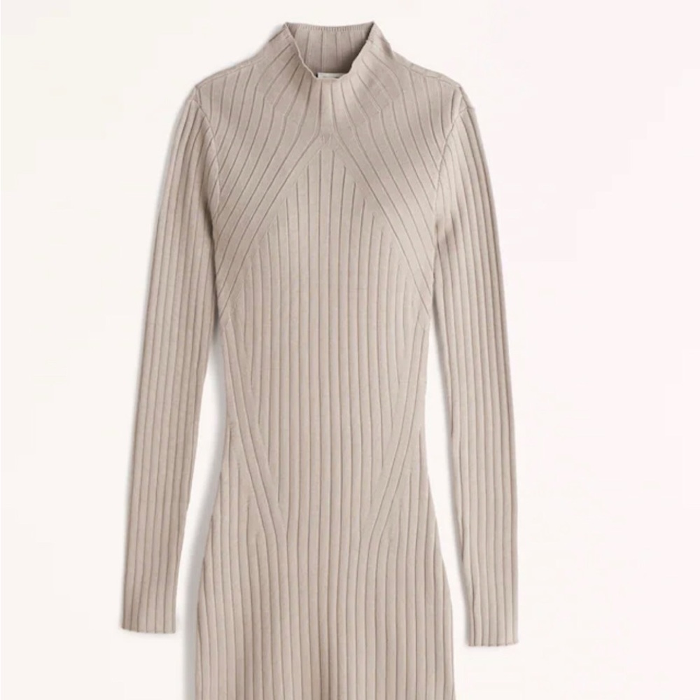 Abercrombie and Fitch Long-Sleeve Mockneck Mini Sweater Dress